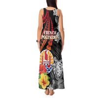 French Polynesia Bastille Day Tank Maxi Dress Tropical Turtle Hibiscus Polynesian Pattern LT05 - Polynesian Pride