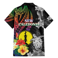 New Caledonia Bastille Day Family Matching Mermaid Dress and Hawaiian Shirt Tropical Turtle Hibiscus Polynesian Pattern