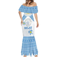 Personalised Palau Constitution Day Mermaid Dress Polynesian Turtle