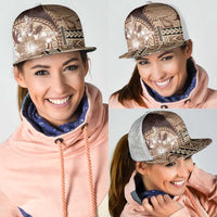 Samoa Siapo Elegant Mesh Trucker Cap Hibiscus Chocolate Brown Motifs LT05 - Polynesian Pride