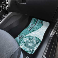 Samoa Siapo Elegant Car Mats Hibiscus Teal Motifs LT05 - Polynesian Pride