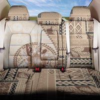 Samoa Siapo Elegant Back Car Seat Cover Hibiscus Beige Motifs - Polynesian Pride