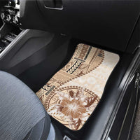 Samoa Siapo Elegant Car Mats Hibiscus Beige Motifs LT05 - Polynesian Pride
