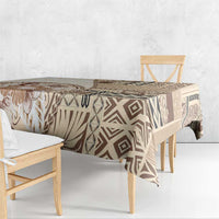 Samoa Siapo Elegant Tablecloth Hibiscus Beige Motifs LT05 - Polynesian Pride