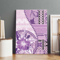 Samoa Siapo Elegant Canvas Wall Art Hibiscus Violet Motifs LT05 - Polynesian Pride