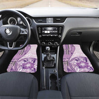 Samoa Siapo Elegant Car Mats Hibiscus Violet Motifs LT05 Set 2pcs - Front Violet - Polynesian Pride