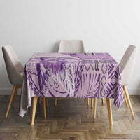 Samoa Siapo Elegant Tablecloth Hibiscus Violet Motifs LT05 - Polynesian Pride