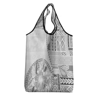 Samoa Siapo Elegant Grocery Bag Hibiscus White Motifs LT05 - Polynesian Pride