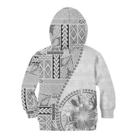 Samoa Siapo Elegant Kid Hoodie Hibiscus White Motifs LT05 - Polynesian Pride