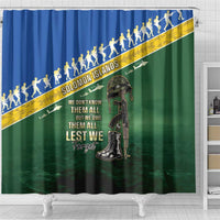 Solomon Islands Remembrance Day Shower Curtain Lest We Forget