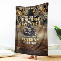 Polynesia Veterans Day Blanket Thank You Veterans Polynesian Pattern LT05 - Polynesian Pride