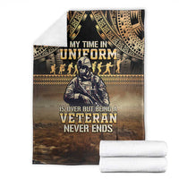 Polynesia Veterans Day Blanket Thank You Veterans Polynesian Pattern LT05 - Polynesian Pride