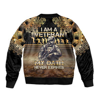 Polynesia Veterans Day Bomber Jacket Thank You Veterans Polynesian Pattern