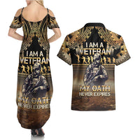 Polynesia Veterans Day Couples Matching Summer Maxi Dress and Hawaiian Shirt Thank You Veterans Polynesian Pattern LT05 - Polynesian Pride