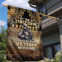 Polynesia Veterans Day Garden Flag Thank You Veterans Polynesian Pattern LT05 - Polynesian Pride