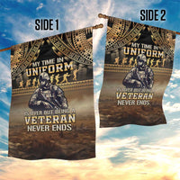 Polynesia Veterans Day Garden Flag Thank You Veterans Polynesian Pattern LT05 - Polynesian Pride