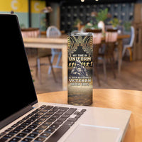 Polynesia Veterans Day Skinny Tumbler Thank You Veterans Polynesian Pattern LT05 - Polynesian Pride