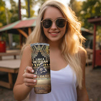 Polynesia Veterans Day Skinny Tumbler Thank You Veterans Polynesian Pattern LT05 - Polynesian Pride