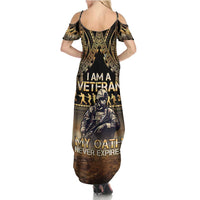Polynesia Veterans Day Summer Maxi Dress Thank You Veterans Polynesian Pattern LT05 - Polynesian Pride