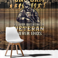 Polynesia Veterans Day Window Curtain Thank You Veterans Polynesian Pattern LT05 - Polynesian Pride