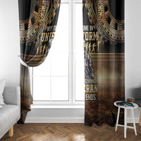 Polynesia Veterans Day Window Curtain Thank You Veterans Polynesian Pattern LT05 - Polynesian Pride