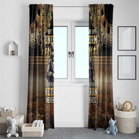 Polynesia Veterans Day Window Curtain Thank You Veterans Polynesian Pattern LT05 - Polynesian Pride