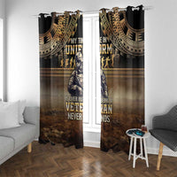 Polynesia Veterans Day Window Curtain Thank You Veterans Polynesian Pattern LT05 With Grommets Gold - Polynesian Pride
