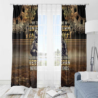 Polynesia Veterans Day Window Curtain Thank You Veterans Polynesian Pattern LT05 - Polynesian Pride
