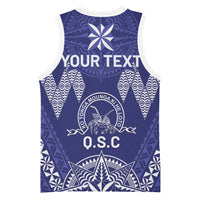 Personalised Queen Salote College Centenary Basketball Jersey Tongan Kupesi Pattern - Polynesian Pride