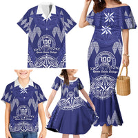 Personalised Queen Salote College Centenary Family Matching Mermaid Dress and Hawaiian Shirt Tongan Kupesi Pattern - Polynesian Pride