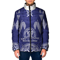 Personalised Queen Salote College Centenary Padded Jacket Tongan Kupesi Pattern - Polynesian Pride