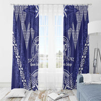 Queen Salote College Centenary Window Curtain Tongan Kupesi Pattern - Polynesian Pride