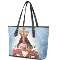 Guam Patroness Leather Tote Bag The Legend Santa Marian Kamalen LT05 - Polynesian Pride