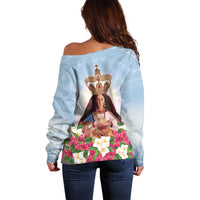 Guam Patroness Off Shoulder Sweater The Legend Santa Marian Kamalen