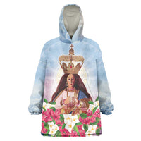 Guam Patroness Wearable Blanket Hoodie The Legend Santa Marian Kamalen LT05 One Size Blue - Polynesian Pride