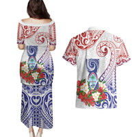 Happy Guam Santa Marian Kamalen Day Couples Matching Puletasi and Hawaiian Shirt LT05 - Polynesian Pride