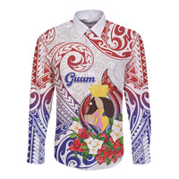 Happy Guam Santa Marian Kamalen Day Long Sleeve Button Shirt LT05 Unisex White - Polynesian Pride