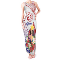 Happy Guam Santa Marian Kamalen Day Tank Maxi Dress LT05 Women White - Polynesian Pride
