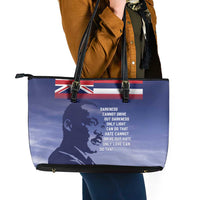 Hawaii MLK Day Leather Tote Bag LT05 - Polynesian Pride