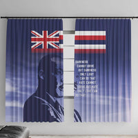 Hawaii MLK Day Window Curtain LT05 With Hooks Blue - Polynesian Pride