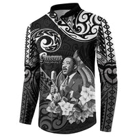 Guam MLK Day Button Sweatshirt The Legacy Of MLK LT05 - Polynesian Pride