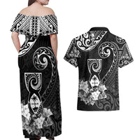 Guam MLK Day Couples Matching Off Shoulder Maxi Dress and Hawaiian Shirt The Legacy Of MLK