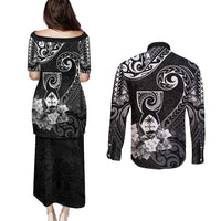 Guam MLK Day Couples Matching Puletasi and Long Sleeve Button Shirt The Legacy Of MLK LT05 - Polynesian Pride