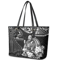 Guam MLK Day Leather Tote Bag The Legacy Of MLK LT05 - Polynesian Pride