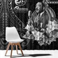 Guam MLK Day Window Curtain The Legacy Of MLK LT05 - Polynesian Pride