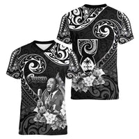Guam MLK Day Women V-Neck T-Shirt The Legacy Of MLK LT05 - Polynesian Pride