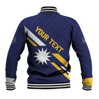 Personalised Happy Nauru Independence Day Baseball Jacket Polynesian Pattern LT05 - Polynesian Pride