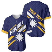 Personalised Happy Nauru Independence Day Baseball Jersey Polynesian Pattern LT05 - Polynesian Pride