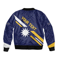 Personalised Happy Nauru Independence Day Bomber Jacket Polynesian Pattern LT05 - Polynesian Pride