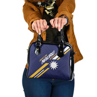 Happy Nauru Independence Day Shoulder Handbag Polynesian Pattern LT05 One Size Blue - Polynesian Pride
